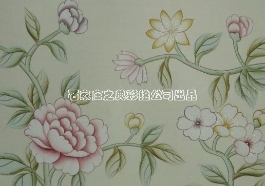 石家庄真丝手绘壁画,真丝墙纸 石家庄真丝手绘壁画,真丝墙纸
